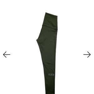 Fleo Olive Silky Silk Leggings 25”.